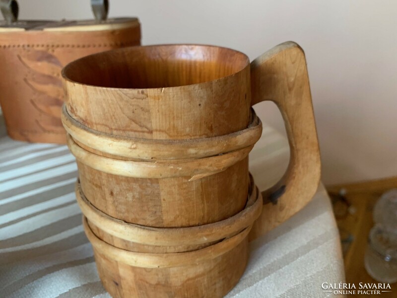Swedish folk art objects, cups