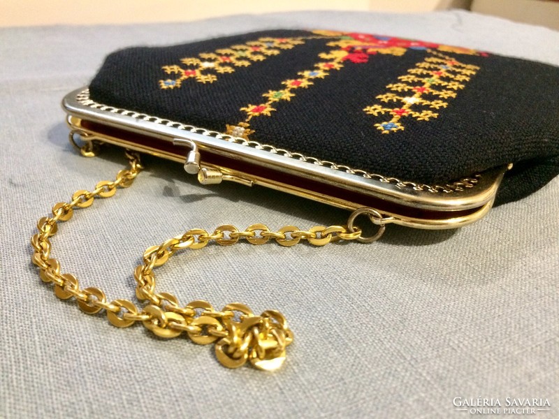 Vintage hand-embroidered small bag, handbag
