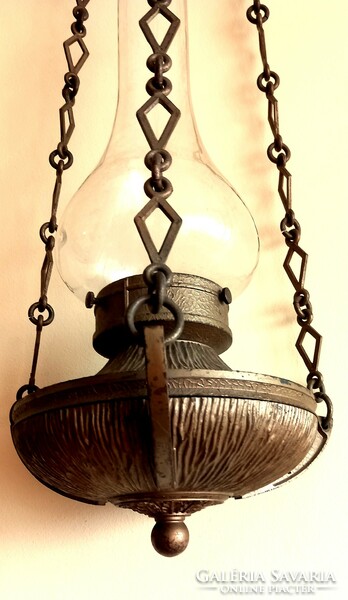 Jugendstil G.Curti Olasz művész szecessziós bronz lámpa jelzett ALKUDHATÓ