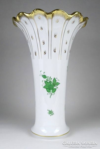 1M781 Hatalmas Apponyi mintás Herendi porcelán váza 36.5 cm