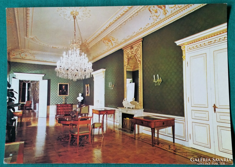 Keszthely, festetics-castle, postal clean postcard, 1988