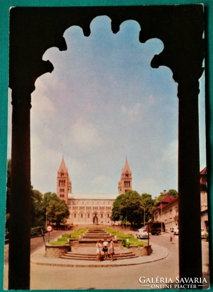Pécs - cathedral - used postcard, 1972