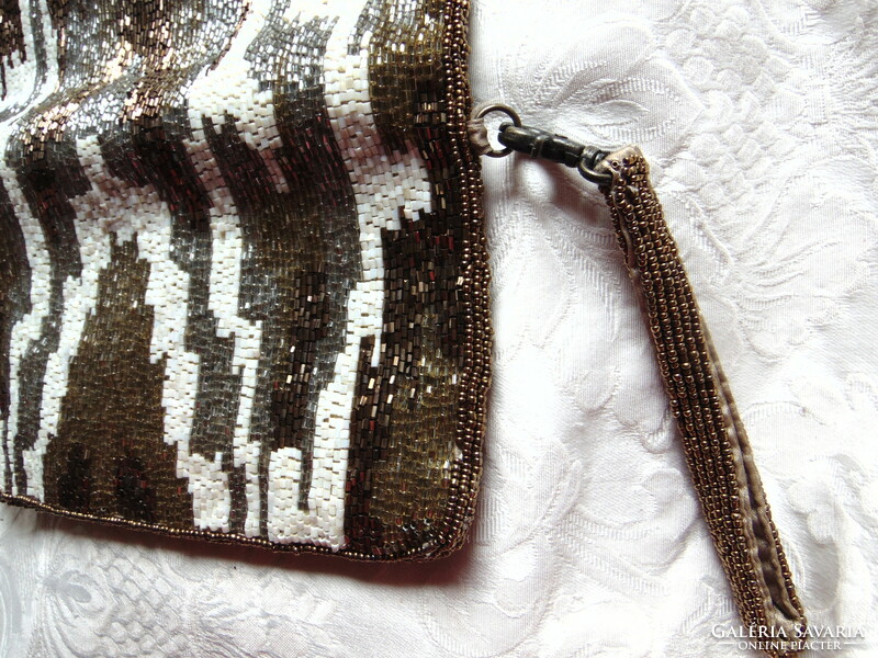Elegant all-pearl embroidered casual bag - in art deco style