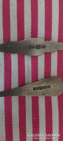 Old Russian coin spoons in a pair together 87gm
