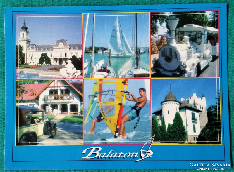 Lake Balaton details - mosaic postcard - postal clean