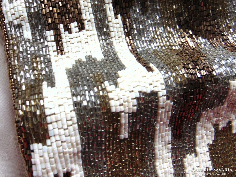 Elegáns csupa gyöngy hímzett alkalmi táska - art deco stílusban
