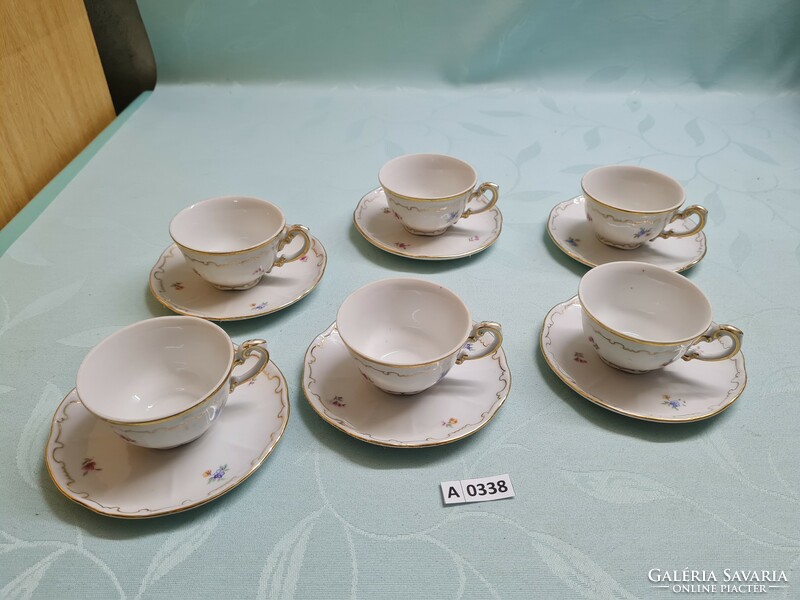 A0338 zsolnay feathered coffee cups 6 pcs