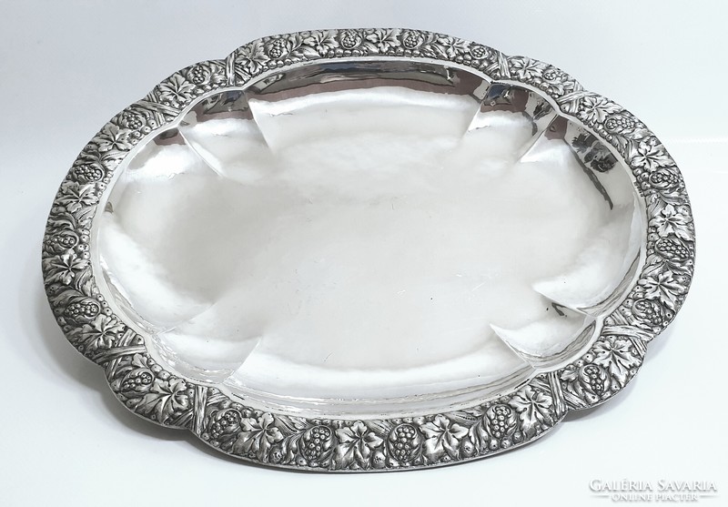 Antique German silver (800) trays (2196 g)