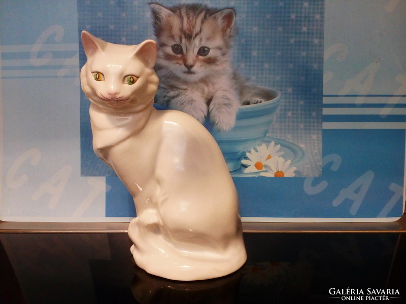 Hollóházi cica /macska, régi porcelán