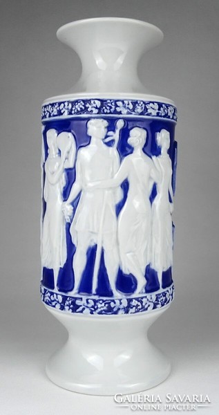 1M999 Zsolnay porcelán váza Óbuda 1981 32.5 cm