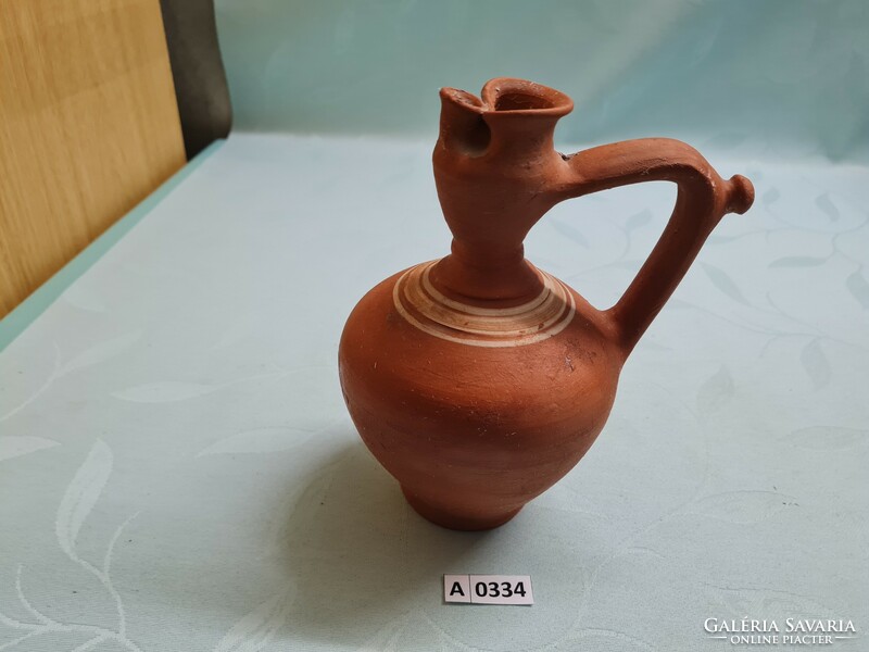 A0334 ceramic bell jug somogyi pal deer 18 cm