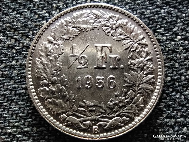 Svájc .835 ezüst 1/2 Frank 1956 B (id41705)