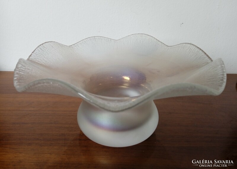 Marked, Erwin Eisch, beautiful iridescent blown glass bowl