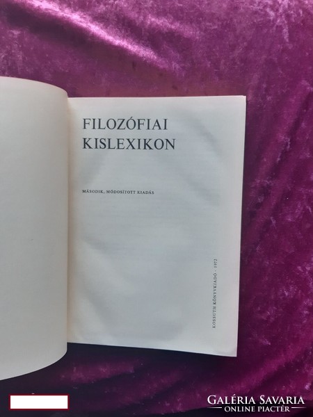 Filozófiai kislexikon    Kossuth kiadó 1972 keménytáblás 422 oldalas  eladó