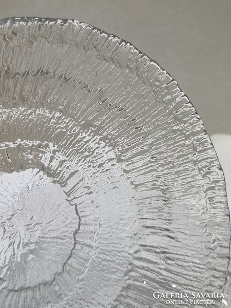 Beautiful Finnish iittala ice glass set - tapio wirkkala solaris design / 8 pcs /