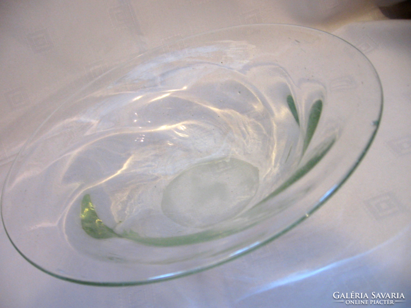 Pale green crystal bowl