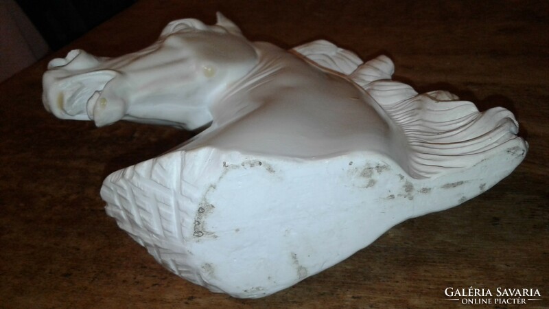 Glazed plaster horse bust