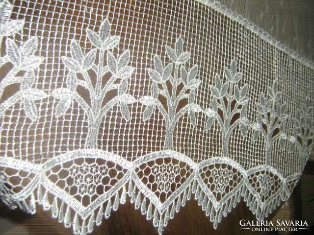 Dreamy vintage white wide lace curtain