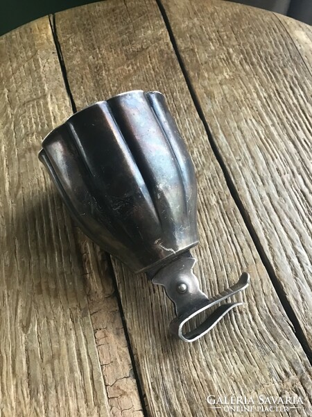 Antique silver-plated gero pint cup