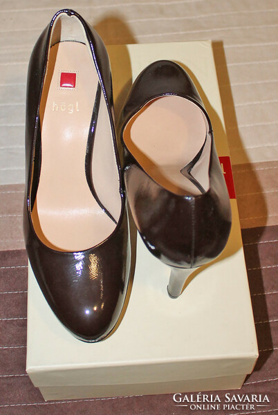 Högl magas sarkú barna lakk körömcipő 35-36 kis lábú hölgy női cipő