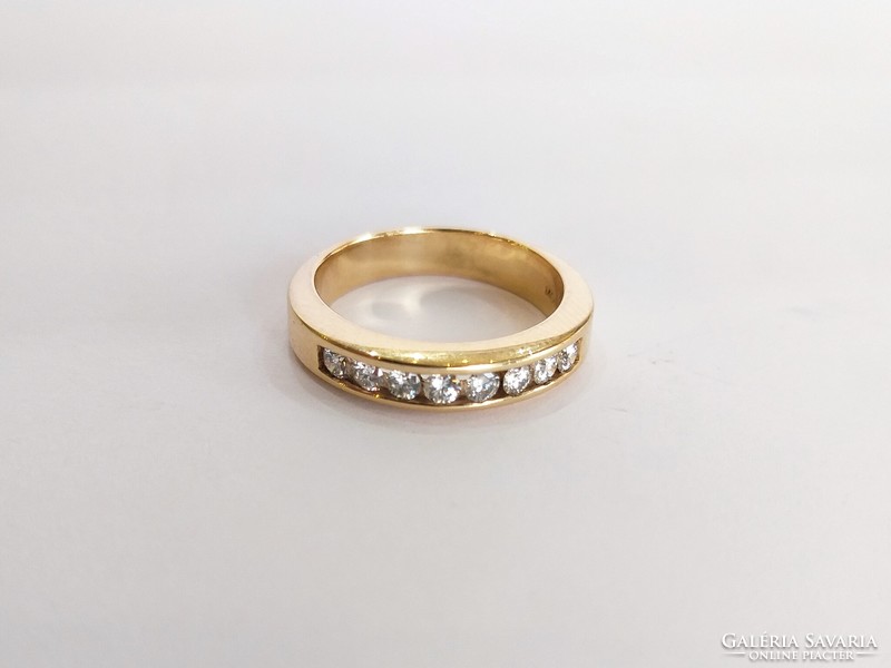 14k. 8db. Gyémánt, Brill köves MONCARA Női Arany gyűrű (No.: 37)