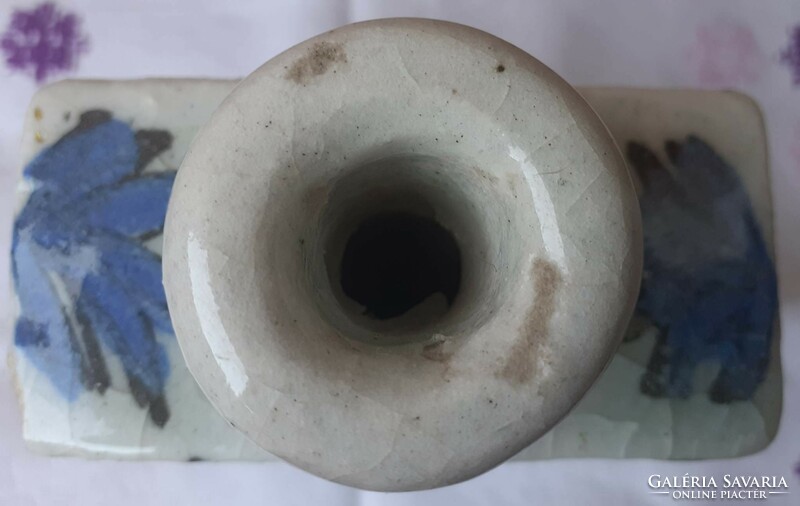 XIX. Century salt-glazed ceramic bottle of Iznik style