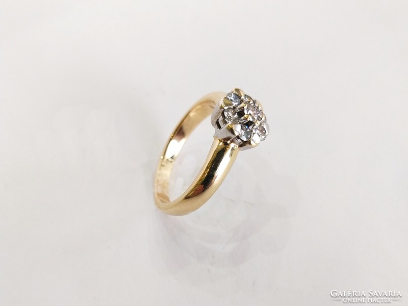 14k. 7db. Gyémánt, Brill köves CHRIST Női Arany gyűrű (No.: 36)