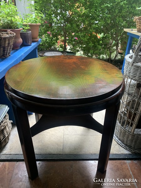 Restaurált 100 éves art deco stabil asztal