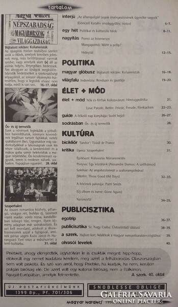 Hungarian orange magazine 1996/32 - patti smith gönczöl katalin love parade indonesia porn