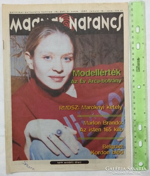 Hungarian orange magazine 1997/3 Katalin Néray rmdsz kdnp face of the year Belgrade mike leigh andersen