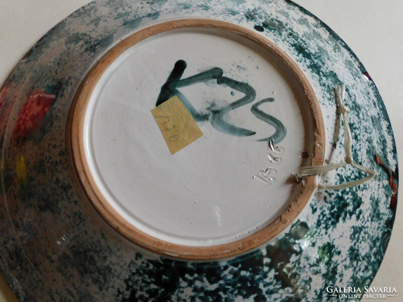 Retro ceramic craftsman bowl - with sign - 29 cm
