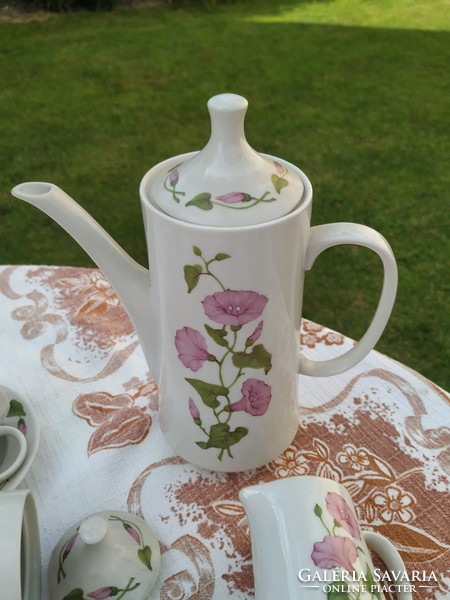 Alföldi porcelain coffee set, for six, flowers for sale!