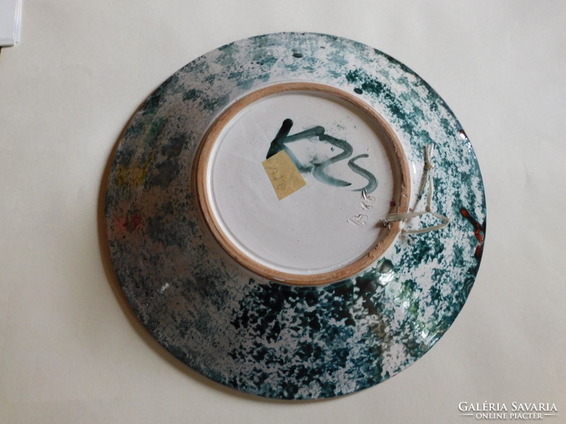 Retro ceramic craftsman bowl - with sign - 29 cm