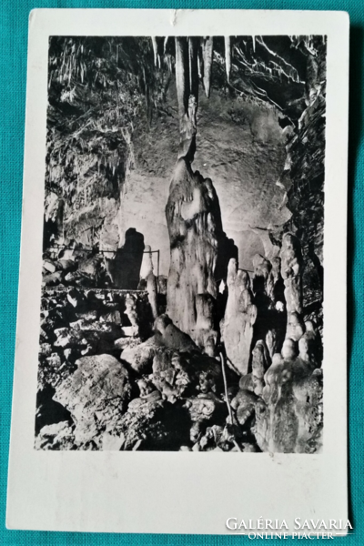 Aggtelek, Cseppkőbarlang részlet ,1965 , futott képeslap