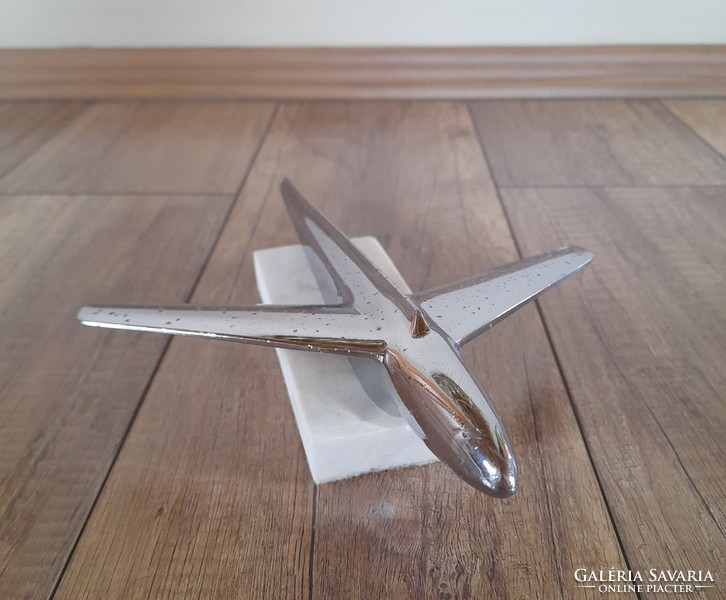 Old art deco chrome metal flying table decoration