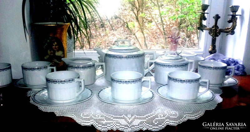 Epiag thick porcelain ribbed tea set - art&decoration