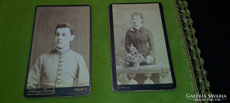 2 antique photographs.
