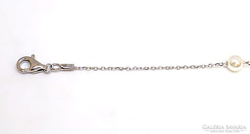 Silver anklet with pearls (zal-ag112356)