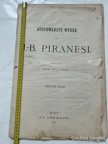 J.-B. Piranesi wien ad. Lehmann 1886. Album with architectural etchings, Vienna edition