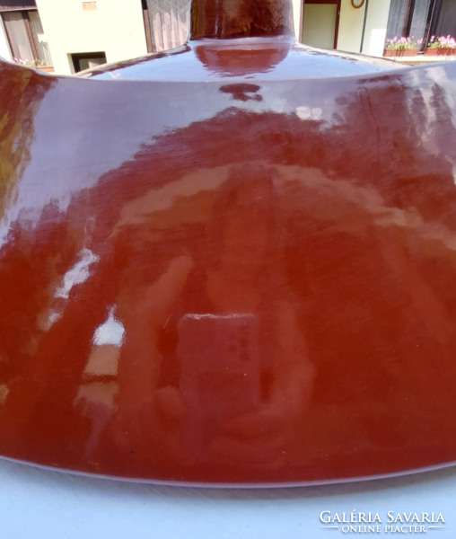 Rerto , használt vöröses barna kerámia , fajansz mosdó, mosdókagyló +1 db szappan vagy szivacstartó