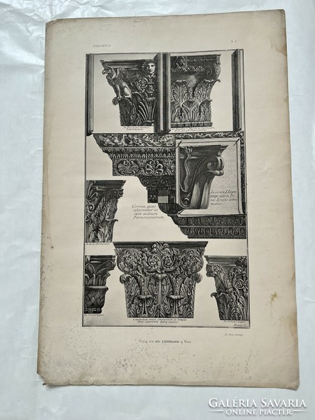 J.-B. Piranesi wien ad. Lehmann 1886. Album with architectural etchings, Vienna edition