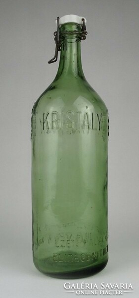 1N154 antique porcelain clasp crystal Luke's bath glass bottle 33.5 Cm