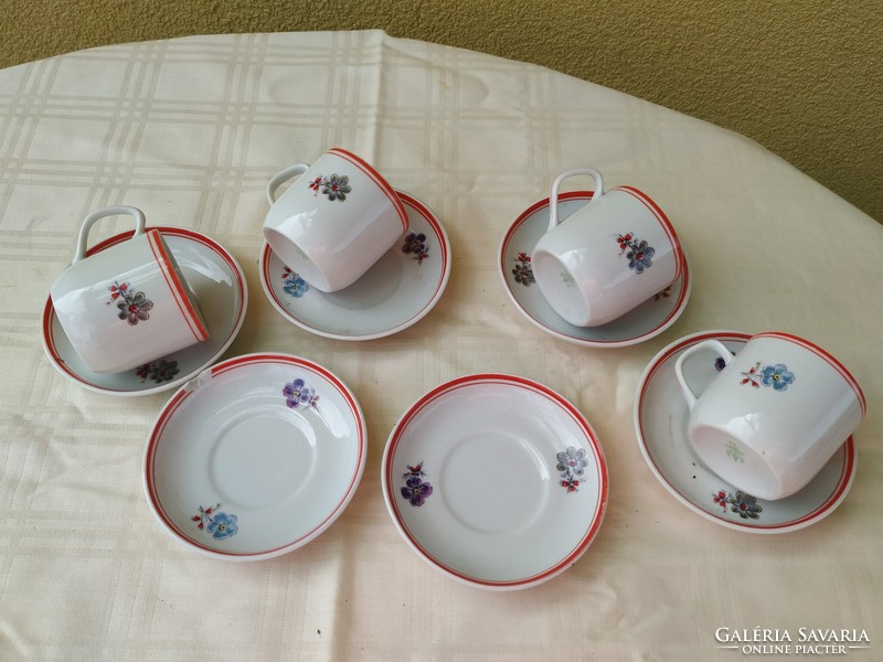 Hollóháza porcelain violet coffee set for sale! For replacement