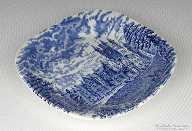 1N167 Wedgwood angol porcelán dísz tányér Balmoral kastély dekorációval 13 cm