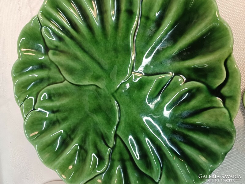 Kerámia saláta levél alakú tányér. Cemar 629