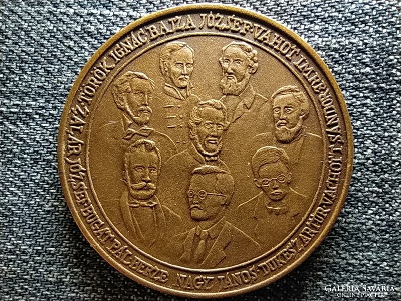 Bronze medal for the 350th anniversary of the existence of the Gyöngyös grammar school 1634-1984 (id44675)