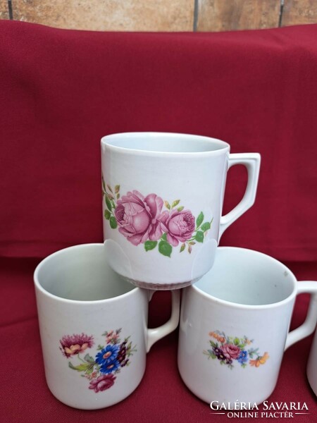 Beautiful floral old mugs Zsolnay