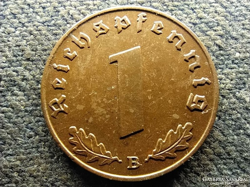 Germany swastika 1 imperial pfennig 1939 b (id72992)