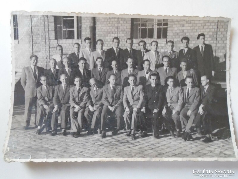 D196044 old photo - factory yard? Group photo of management? 1940K