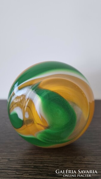 Vintage laminated art glass vase / Murano?